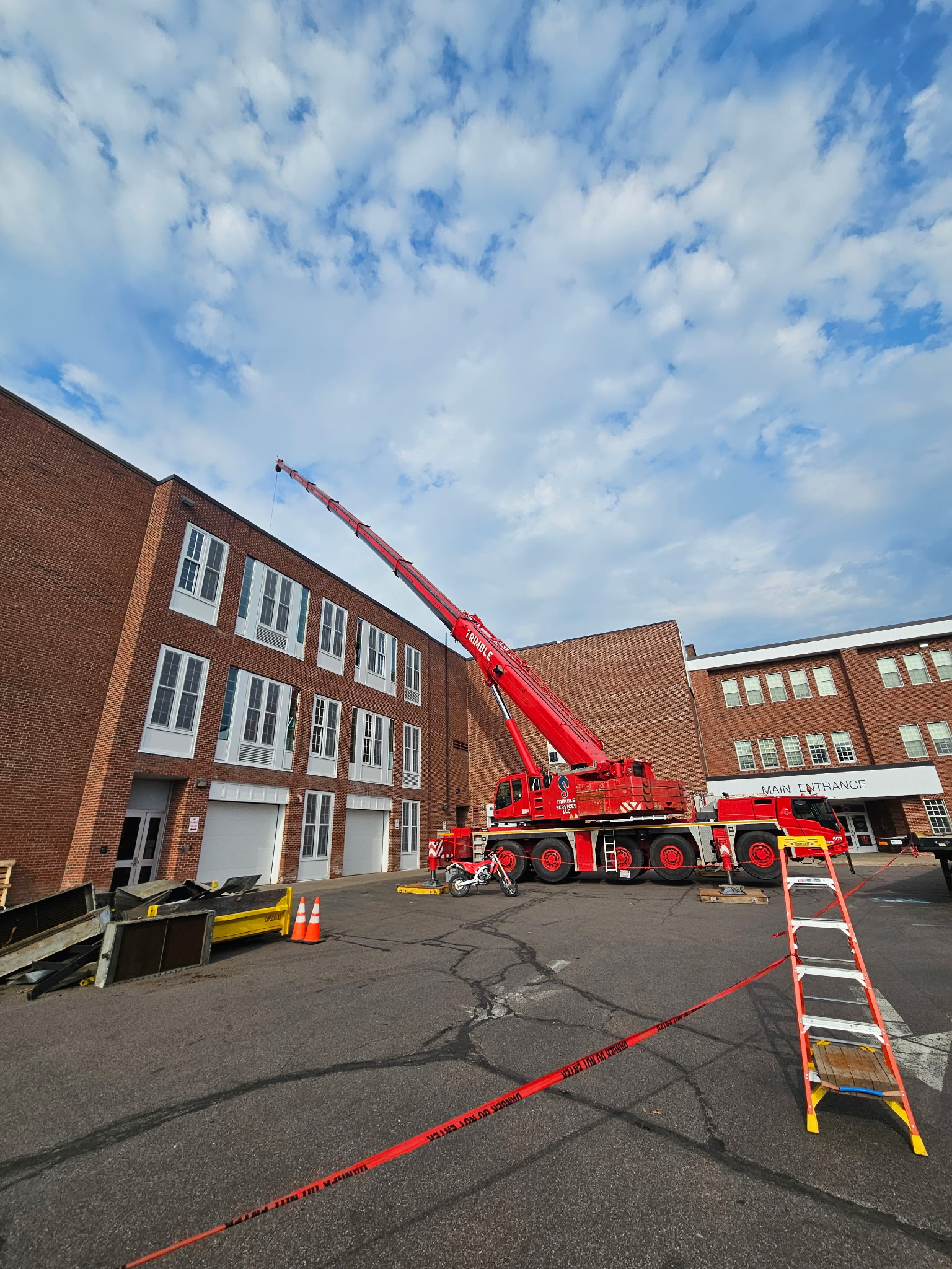 HVAC Installation, Mexico NY Total crane set up